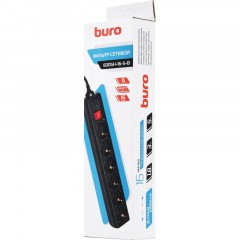 Сетевой фильтр Buro 600SH-16-5-B 5м (6 розеток) черный Сетевой фильтр Buro 600SH-16-5-B 5м (6 розеток) черный - фото 5