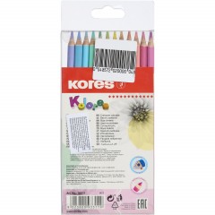 Карандаши цветные 12 цв. 3-гран, Kores Kolores Pastel, 93311 - фото 8