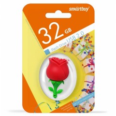 Флеш-память  Smartbuy Wild series, 32Gb, USB 2.0, роза, SB32GBRose - фото 3