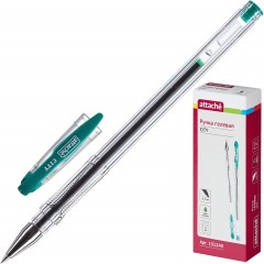 Ручка гелевая неавтомат. Attache City 0,5мм зеленый Россия - фото 2