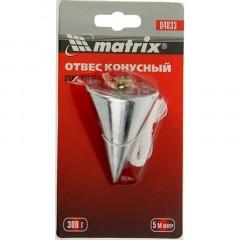 Отвес конусный, 300 г, шнур 5 м Matrix 84833 Отвес конусный, 300 г, шнур 5 м Matrix 84833 - фото 3