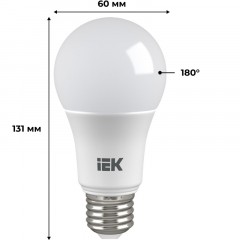 Лампа светодиодная IEK ECO A60 LLE-A60-20-230-40-E27 20Вт 230В 4000К E27 Лампа светодиодная IEK ECO A60 LLE-A60-20-230-40-E27 20Вт 230В 4000К E27 - фото 4