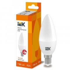 Лампа светодиодная IEK ECO C35 LLE-C35-7-230-30-E14 7Вт 3000К E14 Лампа светодиодная IEK ECO C35 LLE-C35-7-230-30-E14 7Вт 3000К E14 - фото 2