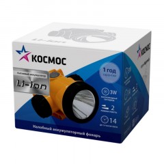 Фонарь налобный светодиодный аккумуляторный КОСМОС KOCH3WLi-On 3Вт Фонарь налобный светодиодный аккумуляторный КОСМОС KOCH3WLi-On 3Вт - фото 2