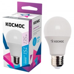 Лампа светодиодная КОСМОС LkecLED15wA60E2765 А60 15W Е27 6500K Лампа светодиодная КОСМОС LkecLED15wA60E2765 А60 15W Е27 6500K - фото 2