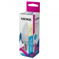 Лампа светодиодная КОСМОС LkecLED8.5wCNE1430 CN 8.5W 220V E14 3000K Лампа светодиодная КОСМОС LkecLED8.5wCNE1430 CN 8.5W 220V E14 3000K - фото 2