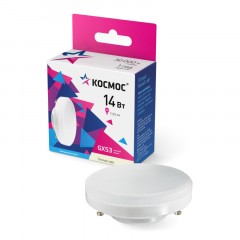 Лампа светодиодная КОСМОС Lksm_LED14wGX5330C 14Вт GX53 220В 3000K Лампа светодиодная КОСМОС Lksm_LED14wGX5330C 14Вт GX53 220В 3000K - фото 2