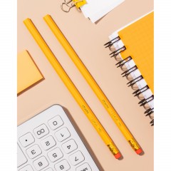 Карандаш чернографитный Attache HB шестигр., дерево, с ластиком - фото 6