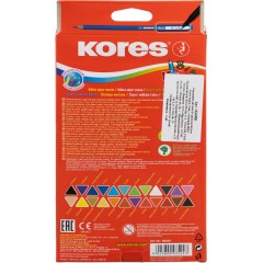 Карандаши цветные 24 цв.Kores Kolores Jumbo,трехгр, 5 мм, с точилкой, 93524 - фото 8