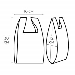 Пакет-майка ПНД 16+12х30 10мкм 100шт./уп.цветной/пол - фото 4