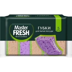 Губки для мытья посуды Master FRESH XL 100х70х33мм 5шт/уп - фото 9