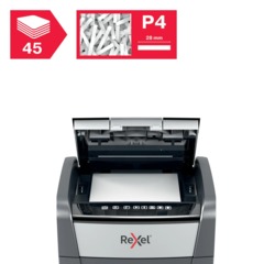 Шредер (уничтожитель) Rexel Optimum AutoFeed+ 45X 4ур.секр.,45лист,20л - фото 6