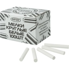 Мел школьный Алгем 100 шт белый круглый, МКБ 100 - фото 2