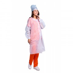 Халат н/с процед, рук.рез, на липч, XL, дл.110см, пл 25, белый, 10шт/уп Халат н/с процед, рук.рез, на липч, XL, дл.110см, пл 25, белый, 10шт/уп - фото 2