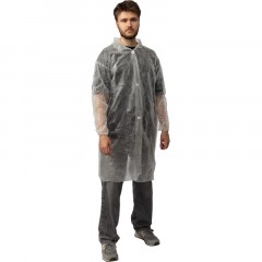 Халат н/с процед, рук.рез, на липч, XL, дл.110см, пл 25, белый, 10шт/уп Халат н/с процед, рук.рез, на липч, XL, дл.110см, пл 25, белый, 10шт/уп - фото 3
