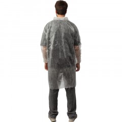 Халат н/с процед, рук.рез, на липч, XL, дл.110см, пл 25, белый, 10шт/уп Халат н/с процед, рук.рез, на липч, XL, дл.110см, пл 25, белый, 10шт/уп - фото 4