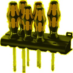 Набор отверток 6 предм. WERA Kraftform Plus Lasertip 335/350/355/6 105622