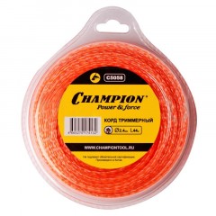 Леска для триммера Square Twist DUO 2,4 мм 44м витой квадрат CHAMPION C5058