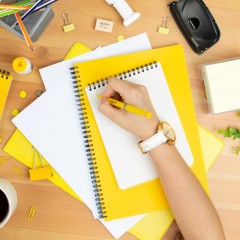 Бизнес-тетрадь А4,96л,кл,спир,пластик,тон.бл. Attache Bright colours Желтый Бизнес-тетрадь А4,96л,кл,спир,пластик,тон.бл. Attache Bright colours Желтый - фото 4