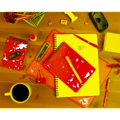 Блокнот А5,60л,кл,спир,пласт.обл,тонир.бл. Attache Bright colours Желтый - фото 10