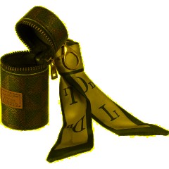 Брелок Тубус на молнии коричневый - фото 2