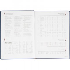 Ежедневник недатированный А4 210 х 300 мм Velvet синий 272 стр. 3-116/01 - фото 11