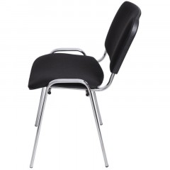 Стул FA_EChair Rio (ИЗО) хром, ткань чёрная С-11/ТК-1 - фото 3