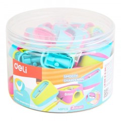 Точилка ручная Deli U-touch, 1 отверстие, пластик, ассорти - фото 7