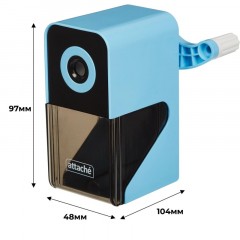 Точилка механическая Attache Bright Colours,авто-фиксация карандаша,голубой Точилка механическая Attache Bright Colours,авто-фиксация карандаша,голубой - фото 9