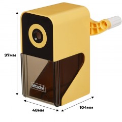 Точилка механическая Attache Bright Colours,авто-фиксация карандаша,желтый Точилка механическая Attache Bright Colours,авто-фиксация карандаша,желтый - фото 9
