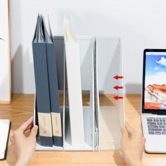 Лоток вертикальный Deli 78995Grey складной 3 отделения серый - фото 4