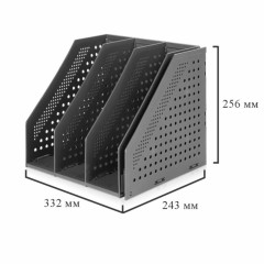 Лоток вертикальный Deli 78996DGrey складной 4 отделения темно-серый Лоток вертикальный Deli 78996DGrey складной 4 отделения темно-серый - фото 2