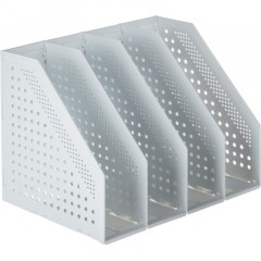 Лоток вертикальный Deli 78996Grey складной 4 отделения серый Лоток вертикальный Deli 78996Grey складной 4 отделения серый - фото 2