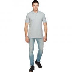 Рубашка Поло (190г.) кор.рукав серая (XXL) Рубашка Поло (190г.) кор.рукав серая (XXL) - фото 4