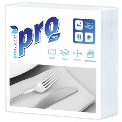 Салфетки бумажные Protissue 1сл 33х33 белые 100шт в уп С232 Салфетки бумажные Protissue 1сл 33х33 белые 100шт в уп С232 - фото 2