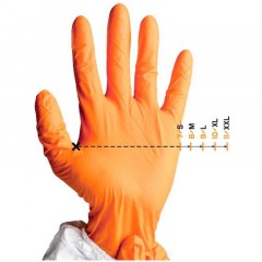 Перчатки нитриловые с хлопковым напылением JetaSafety JN711 цв.зеленый р.XL - фото 3