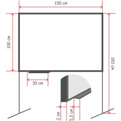 Доска магнитно-маркерная Attache Twist 100х150 лак вращ., на роликах Россия - фото 2