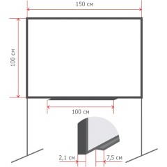 Доска меловая-магнитн-зелен/маркер-белая Attache Twist100х150вращ.моб.усил - фото 3