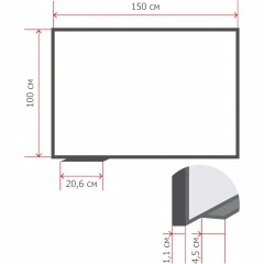 Доска меловая - магнитная зеленая 100х150 Attache Россия - фото 2