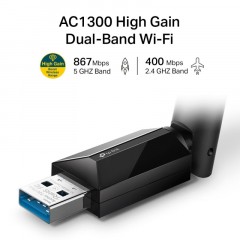 Сетевой адаптер TP-Link Archer T3U Plus,AC1300 двухдиапазонный,Wi-Fi,USB3.0 Сетевой адаптер TP-Link Archer T3U Plus,AC1300 двухдиапазонный,Wi-Fi,USB3.0 - фото 4