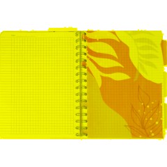 Бизнес-тетрадь 120л,клетка,А5 Flora 1,пласт.обл,серебр.спир,3раздел,линейка - фото 7