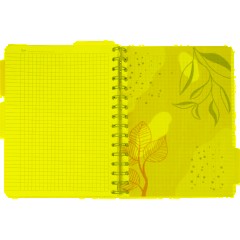 Бизнес-тетрадь 120л,клетка,А5 Flora 1,пласт.обл,серебр.спир,3раздел,линейка - фото 9