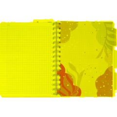 Бизнес-тетрадь 120л,клетка,А5 Flora 2,пласт.обл,серебр.спир,3раздел,линейка - фото 7