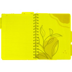Бизнес-тетрадь 120л,клетка,А5 Flora 2,пласт.обл,серебр.спир,3раздел,линейка - фото 8