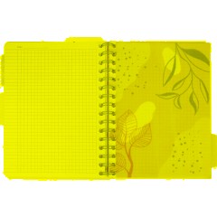 Бизнес-тетрадь 120л,клетка,А5 Flora 2,пласт.обл,серебр.спир,3раздел,линейка - фото 9