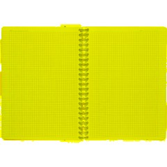 Бизнес-тетрадь 120л,клетка,А4 Flora 1,пласт.обл,серебр.спир,3раздел,линейка - фото 6