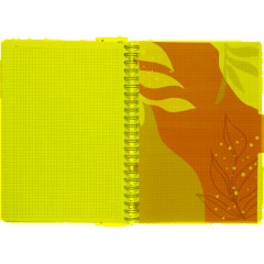 Бизнес-тетрадь 120л,клетка,А4 Flora 1,пласт.обл,серебр.спир,3раздел,линейка - фото 8