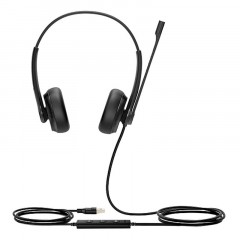 Гарнитура головная Yealink UH34 Dual UC Дуо, Проводная, HD звук, USB, шт - фото 2