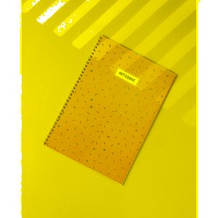 Бизнес-тетрадь Flakes yellow обложка УФ лак, спираль, А4, 48л, клетка - фото 9