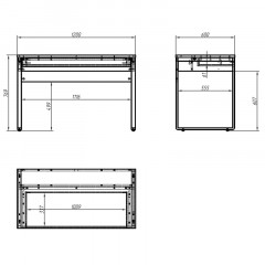 Стол компьютерный IN_Homeoffice НК 1200x600x769 Белый - фото 4